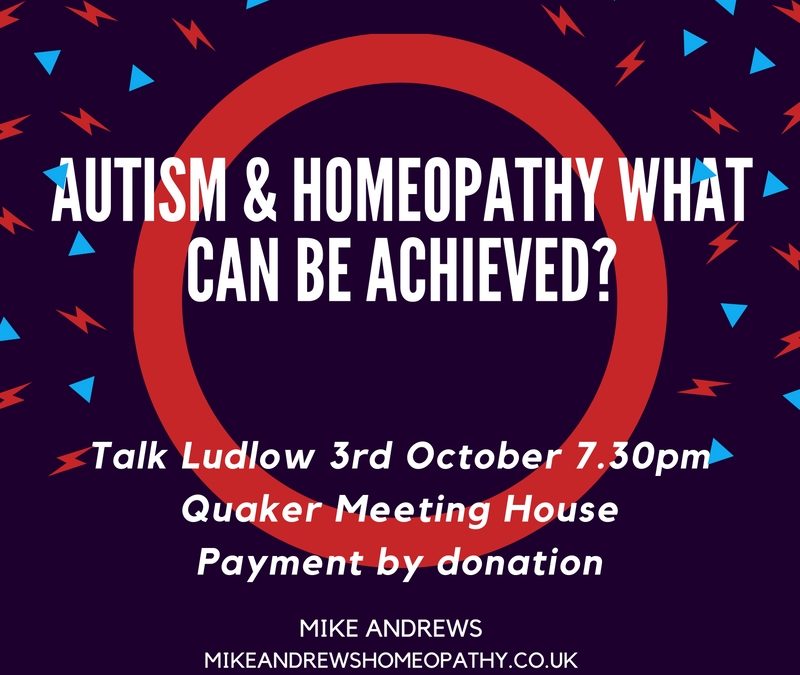 Autism & Homeopathy talk Ludlow